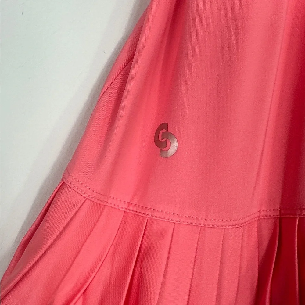 Cross Court Coral Pleated Skort Tennis Pickle Ball Skirt Medium